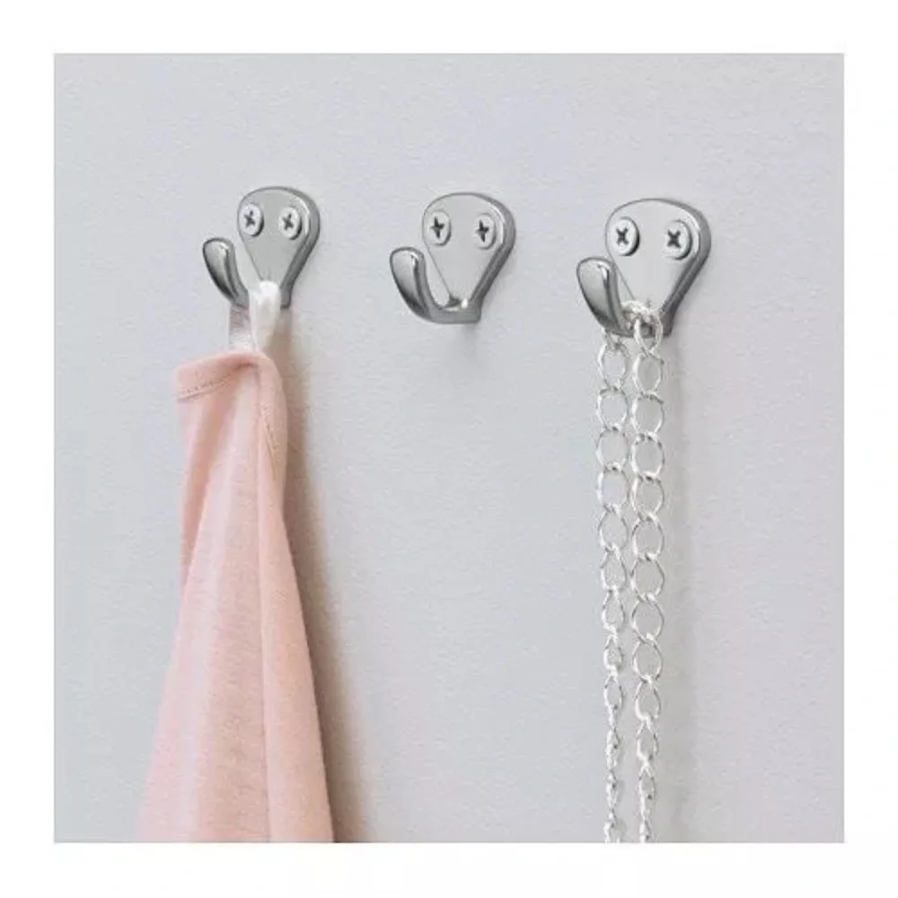 IKEA Silver Kvasp 3 Hook Set NWT